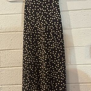 Banana Republic Black and White Polka Dot A-Line Skirt
